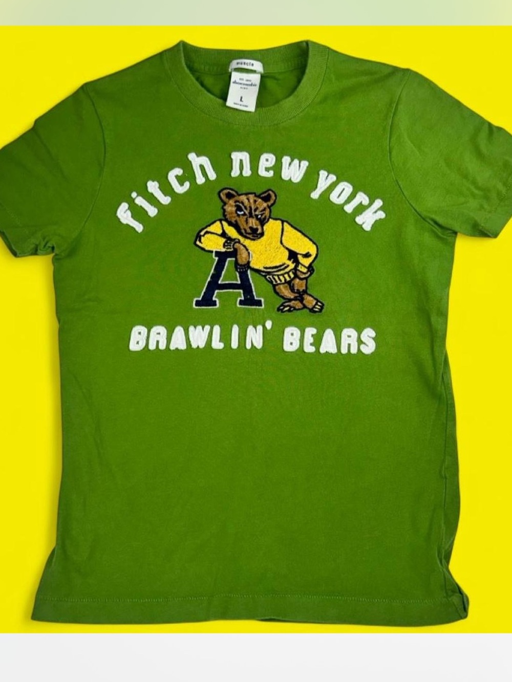 abercrombie kids Green 'Brawlin' Bears' Graphic Tee